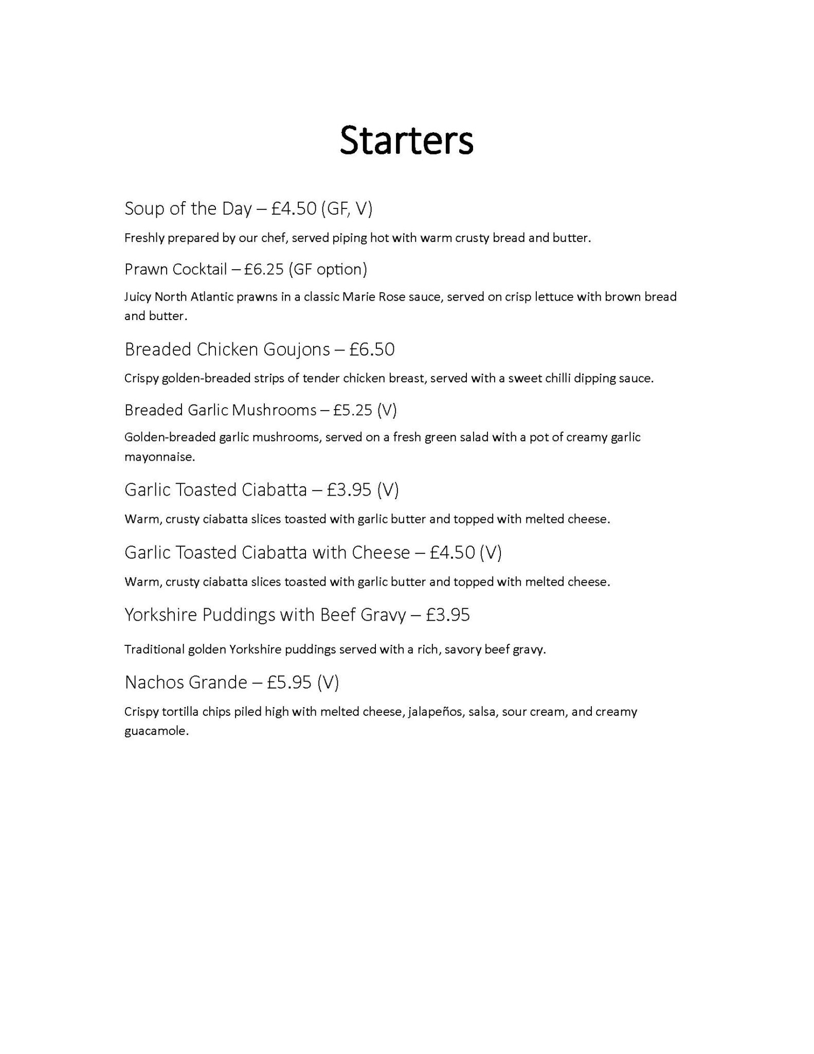 manor menu amended starters